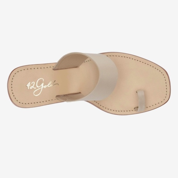 42 Gold Eedie One Toe Heel Sandals - Picture 2 of 8